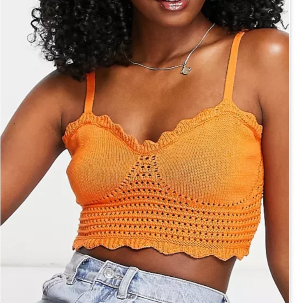 Monkl crochet crop top. New!  XS